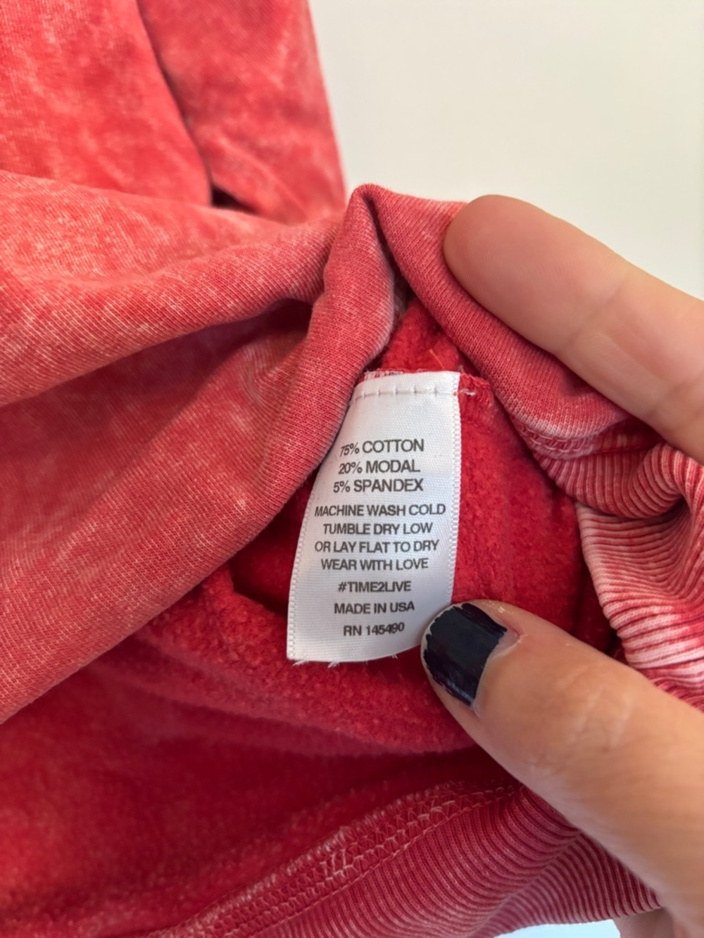 Electric & Rose Womens Red Sweatshirt Oversize Medium Distressed Apres Surf Club - Picture 3 of 6